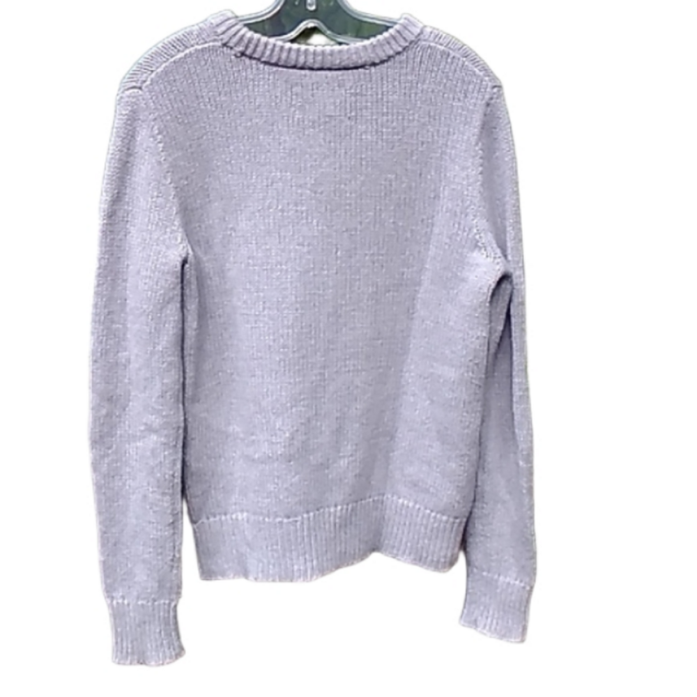 ROOTS Wool Cotton Knit Blend Light Grey Crew Neck Women's Sweater EUC - Picture 4 of 14